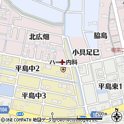 愛知県弥富市平島町北広畑23-9周辺の地図
