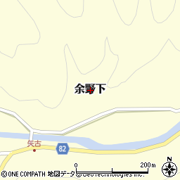 岡山県真庭市余野下周辺の地図
