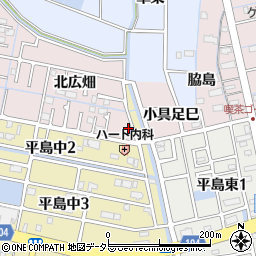 愛知県弥富市平島町北広畑23周辺の地図