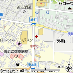 滋賀県東近江市八日市東本町6周辺の地図