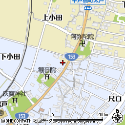 愛知県豊田市越戸町松葉6周辺の地図
