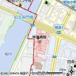 中京病院周辺の地図