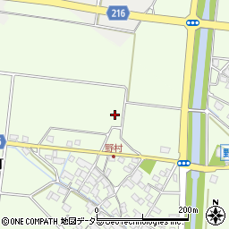 滋賀県東近江市野村町周辺の地図
