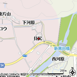京都府南丹市園部町黒田貝尻周辺の地図