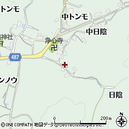 愛知県豊田市山中町日陰355周辺の地図