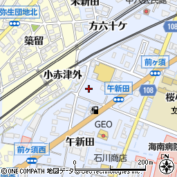 愛知県弥富市鯏浦町中六43周辺の地図