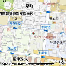 沼津杉崎郵便局周辺の地図
