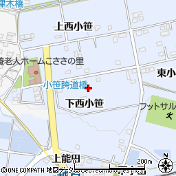 愛知県豊田市越戸町下西小笹74-1周辺の地図