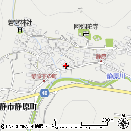 京都府京都市左京区静市静原町165周辺の地図