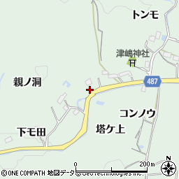 愛知県豊田市山中町井ノ上周辺の地図