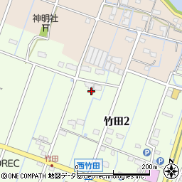 愛知県弥富市竹田2丁目50周辺の地図
