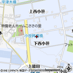 愛知県豊田市越戸町下西小笹72-2周辺の地図