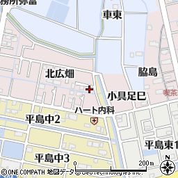 愛知県弥富市平島町北広畑8-15周辺の地図