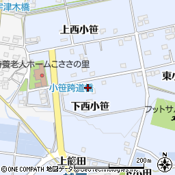 愛知県豊田市越戸町下西小笹73-2周辺の地図