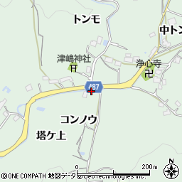 愛知県豊田市山中町コンノウ周辺の地図