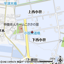 愛知県豊田市越戸町下西小笹71-3周辺の地図