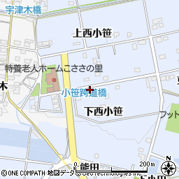 愛知県豊田市越戸町下西小笹72周辺の地図