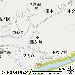 愛知県豊田市東大島町鯉ケ洞周辺の地図