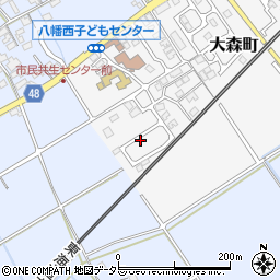 滋賀県近江八幡市大森町63周辺の地図