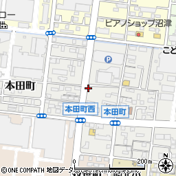 本田町公園トイレ周辺の地図