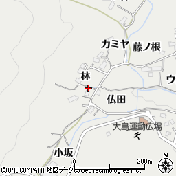 愛知県豊田市東大島町林周辺の地図