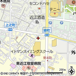 滋賀県東近江市八日市東本町6-16周辺の地図