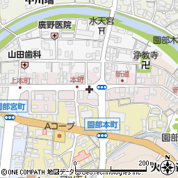 京都府南丹市園部町本町周辺の地図
