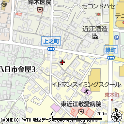 滋賀県東近江市八日市東本町5-33周辺の地図