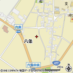 滋賀県野洲市六条周辺の地図