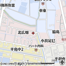 愛知県弥富市平島町北広畑8-4周辺の地図
