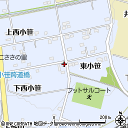 愛知県豊田市越戸町下西小笹93-1周辺の地図