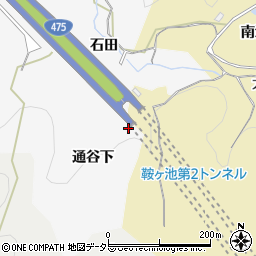 愛知県豊田市滝見町通谷下周辺の地図
