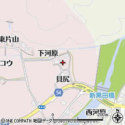 京都府南丹市園部町黒田（下河原）周辺の地図