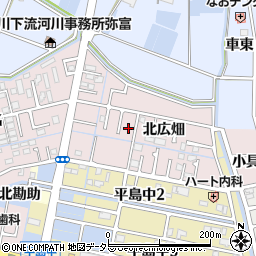 愛知県弥富市平島町北広畑13-11周辺の地図