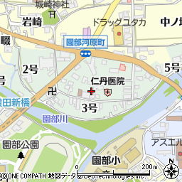 京都府南丹市園部町河原町周辺の地図