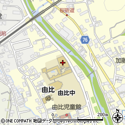 静岡市由比体育館周辺の地図