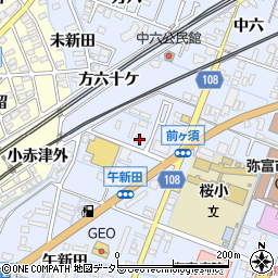 愛知県弥富市鯏浦町中六52周辺の地図