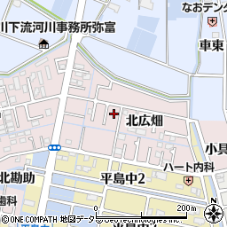 愛知県弥富市平島町北広畑13-10周辺の地図