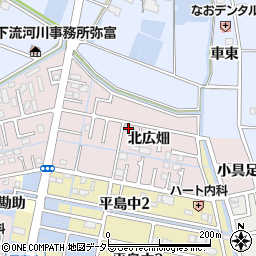 愛知県弥富市平島町北広畑12周辺の地図