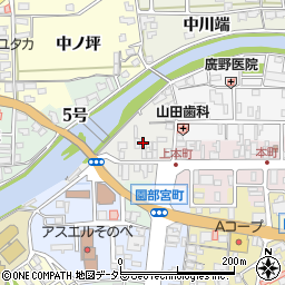 京都府南丹市園部町上本町27-1周辺の地図