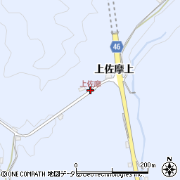 上佐摩周辺の地図