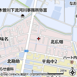 愛知県弥富市平島町北広畑14-18周辺の地図