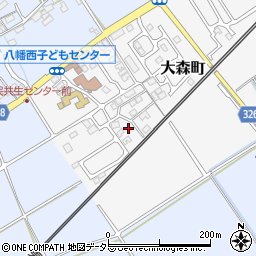 滋賀県近江八幡市大森町87周辺の地図