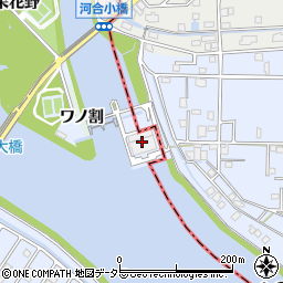 蟹江川排水機場周辺の地図