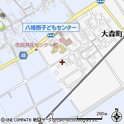 滋賀県近江八幡市大森町67周辺の地図