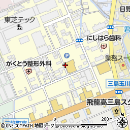 静岡県三島市南町周辺の地図