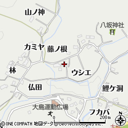 愛知県豊田市東大島町ウシエ周辺の地図