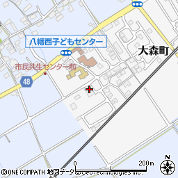 滋賀県近江八幡市大森町周辺の地図