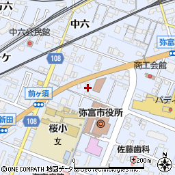 愛知県弥富市鯏浦町中六80周辺の地図