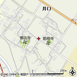 井口自治会館前周辺の地図